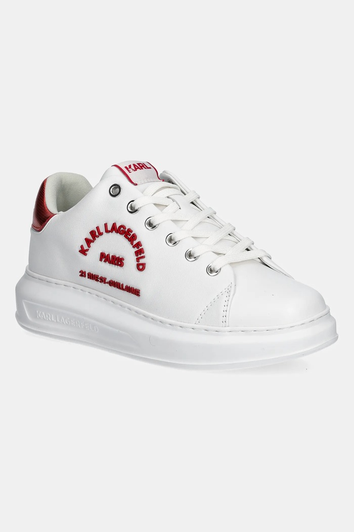 Karl Lagerfeld bőr sportcipő KAPRI Planet friendly fehér KL62539M.01D