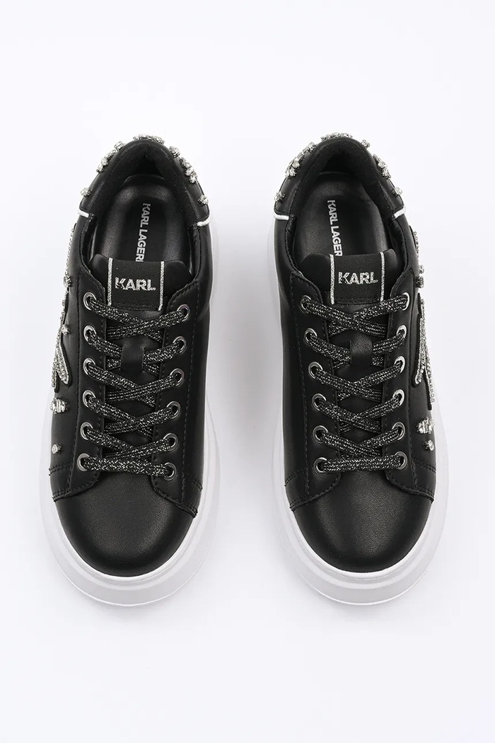 Boty Kožené tenisky Karl Lagerfeld ANAKAPRI KL63525.00S černá