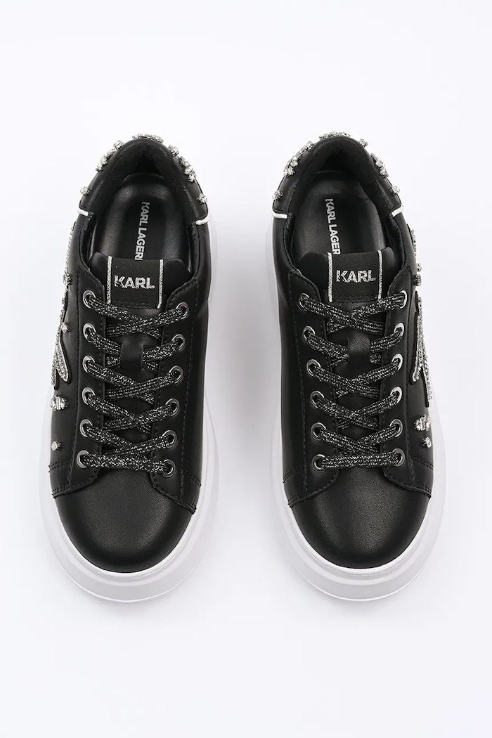 Boty Kožené tenisky Karl Lagerfeld ANAKAPRI KL63525.00S černá