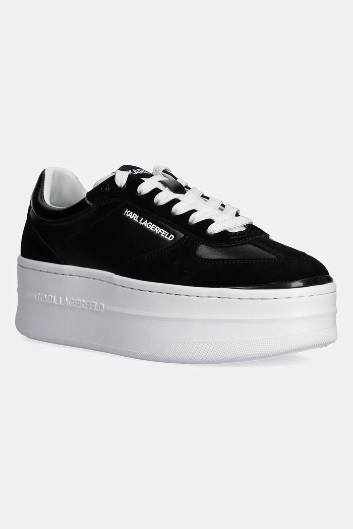 Karl Lagerfeld sneakers in pelle KOBO III pelle fiore nero KL65025.300