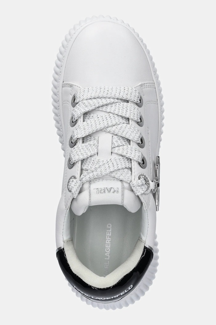 Karl Lagerfeld sneakers din piele KREEPER LO alb KL42376A.011