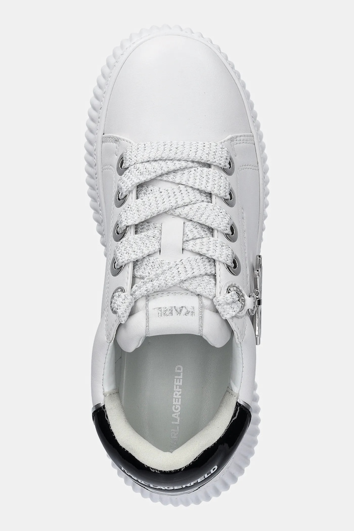 Karl Lagerfeld sneakers din piele KREEPER LO alb KL42376A.011