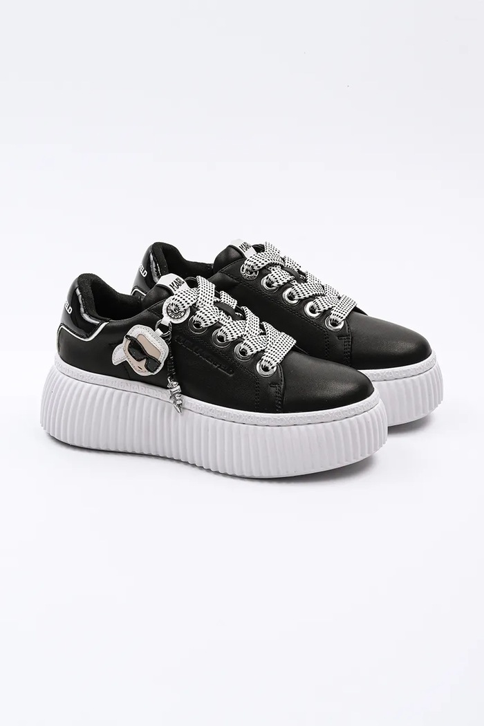 Karl Lagerfeld bőr sportcipő KREEPER LO NFT KL42376T.000 fekete SS25