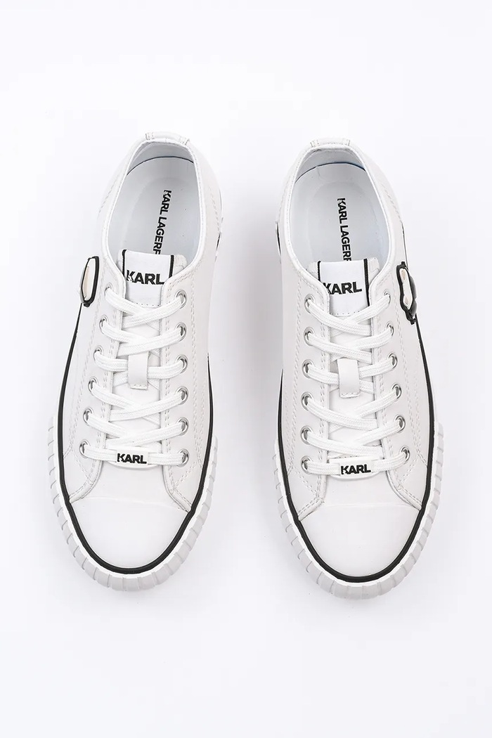 Boty Kožené tenisky Karl Lagerfeld KAMPUS MAX NFT KL60425T.011 bílá