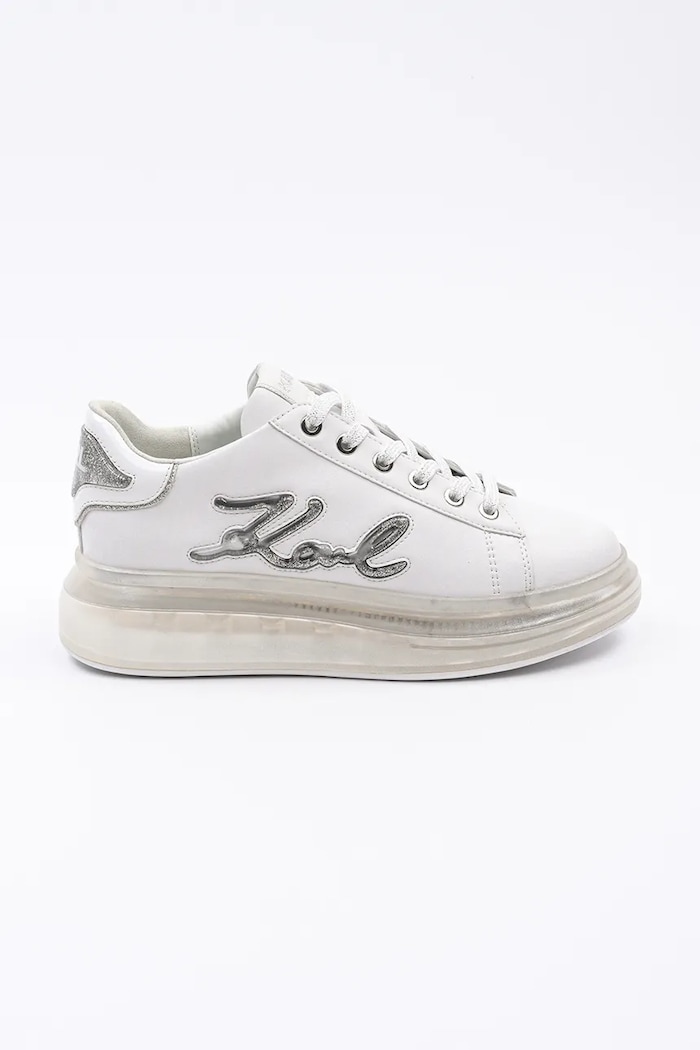 Karl Lagerfeld bőr sportcipő KAPRI KUSHION platformos fehér KL62610H.01S