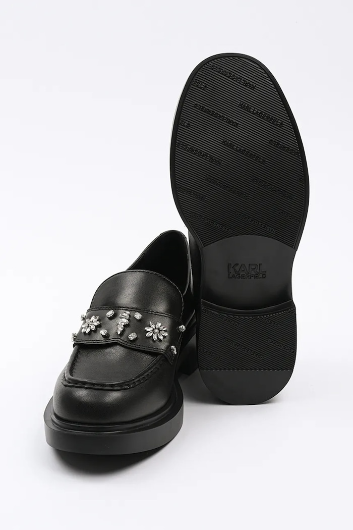 Karl Lagerfeld bőr mokaszin MACIE fekete KL41215.00S