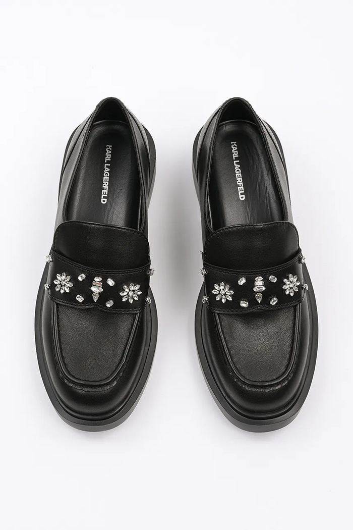 Karl Lagerfeld mokasyny skórzane MACIE KL41215.00S czarny