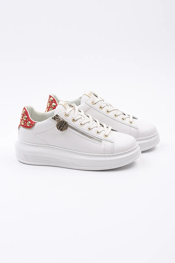 Кожени маратонки Karl Lagerfeld KAPRI KL62527F.01G бял SS25