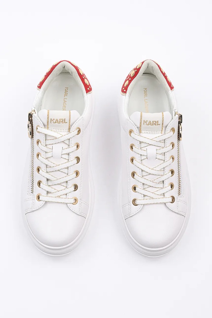 Кожени маратонки Karl Lagerfeld KAPRI KL62527F.01G бял