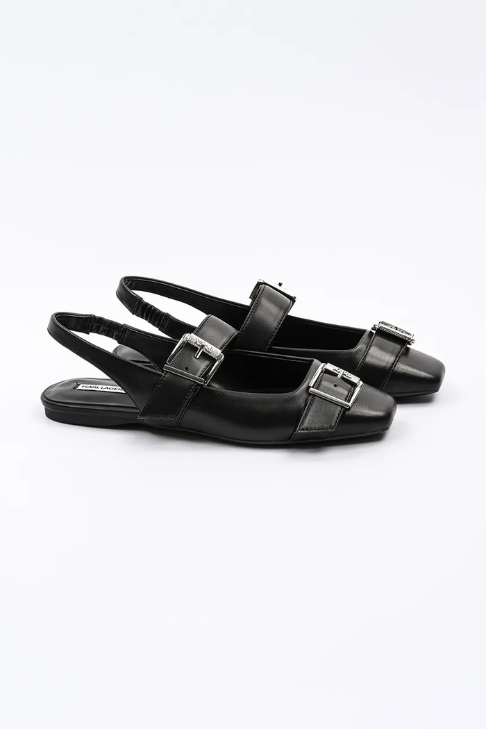 Кожени балеринки Karl Lagerfeld KONNIE KL40186A.000 черен SS25