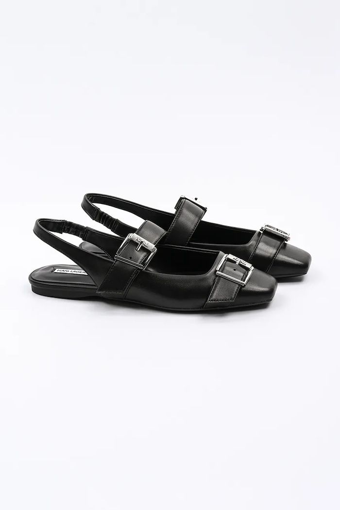 Кожени балеринки Karl Lagerfeld KONNIE KL40186A.000 черен SS25