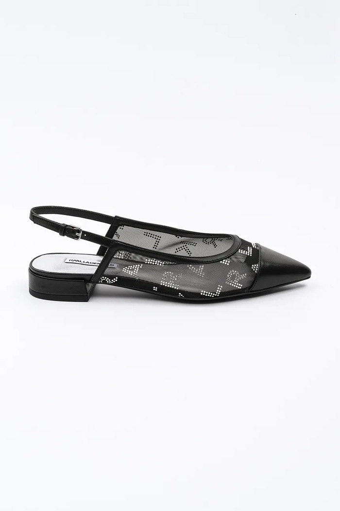 Karl Lagerfeld baleriny KERRIE syntetyczny czarny KL40153.M0S