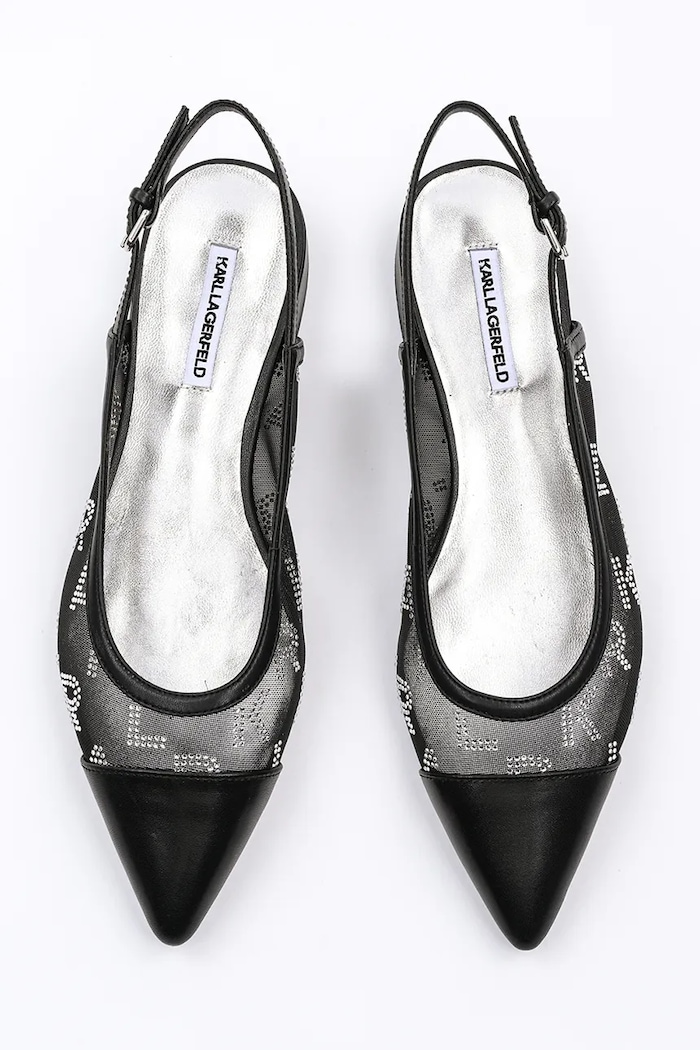 Karl Lagerfeld baleriny KERRIE czarny KL40153.M0S