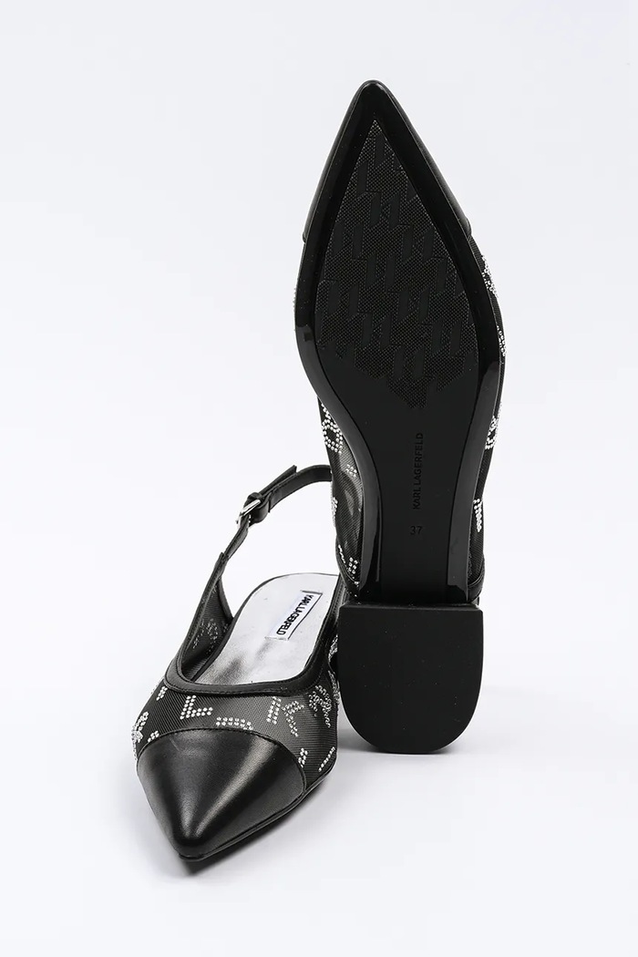 Karl Lagerfeld baleriny KERRIE KL40153.M0S czarny