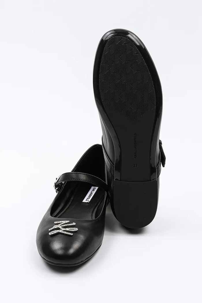 Karl Lagerfeld balerini de piele KARO negru KL40121S.000