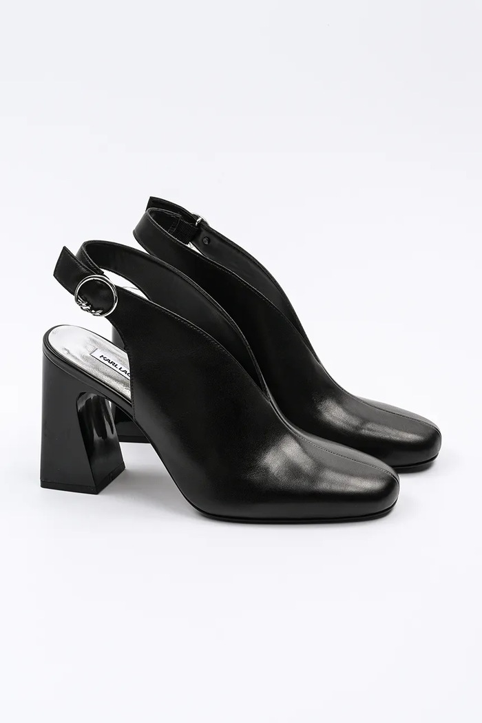 Karl Lagerfeld czółenka skórzane ASTRA NOVA KL33105.000 czarny SS25
