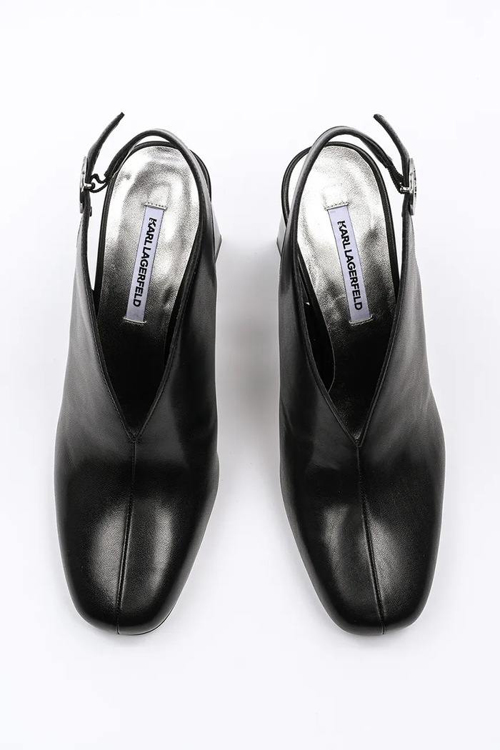 Karl Lagerfeld czółenka skórzane ASTRA NOVA czarny KL33105.000