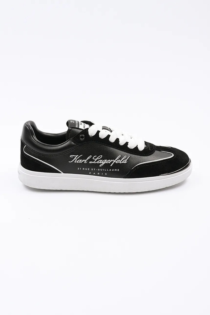 Δερμάτινα sneakers Karl Lagerfeld ATLAS δέρμα σαμουά μαύρο KL63822.300