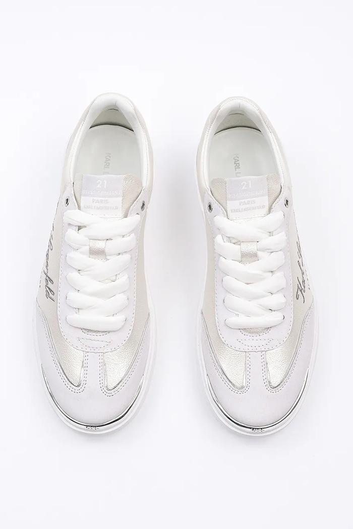 Karl Lagerfeld sneakers din piele ATLAS KL63822.311 alb