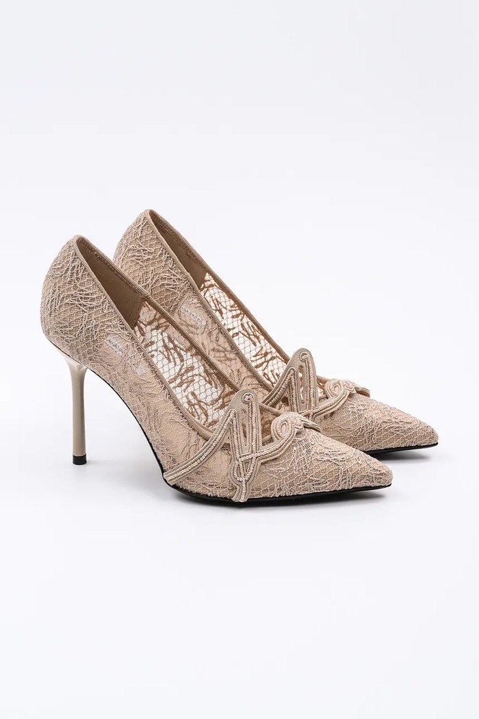 Karl Lagerfeld szpilki SARABANDE KL30919S.ST1 beżowy SS25