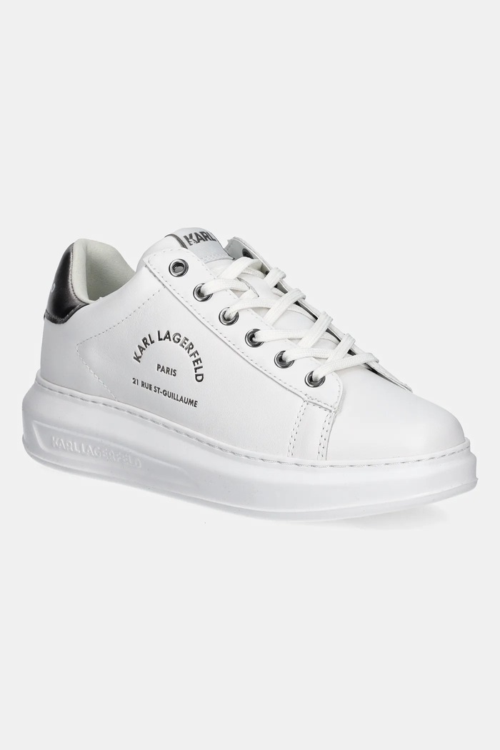 Kožne tenisice Karl Lagerfeld KAPRI ravni bijela KL62538K.01S