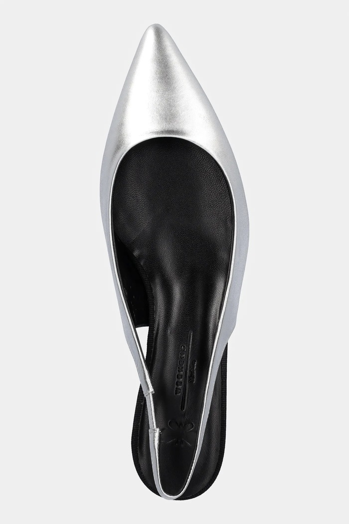 Weekend Max Mara czółenka skórzane GALLICO srebrny 2515521034600.SILVER