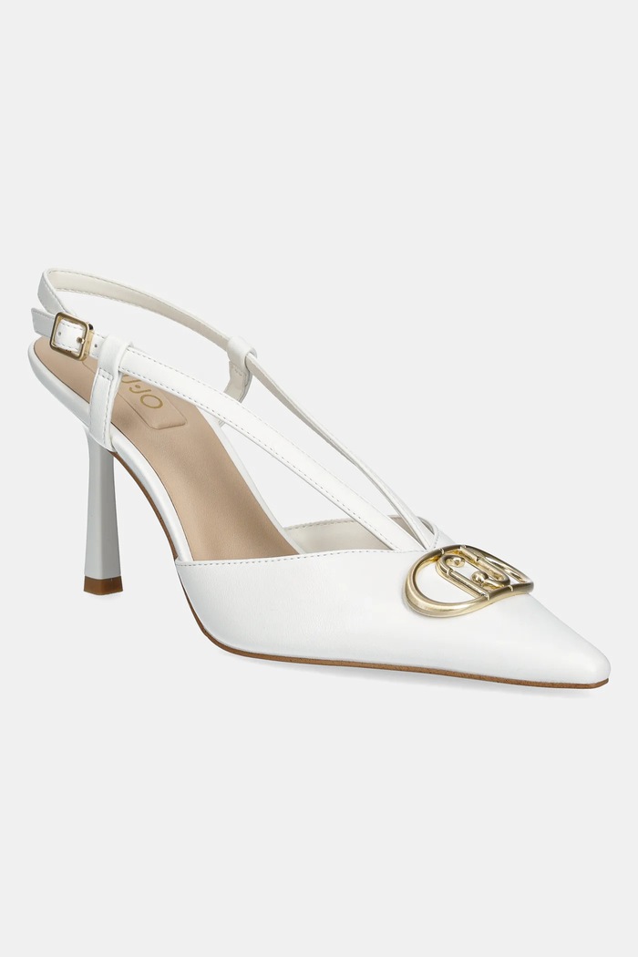 Liu Jo pantofi cu toc SABRY 01 calcai expus alb SA5011PX46001111