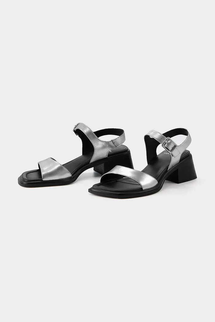 Δερμάτινα πέδιλα Vagabond Shoemakers INES 5911.083.79 ασημί SS25