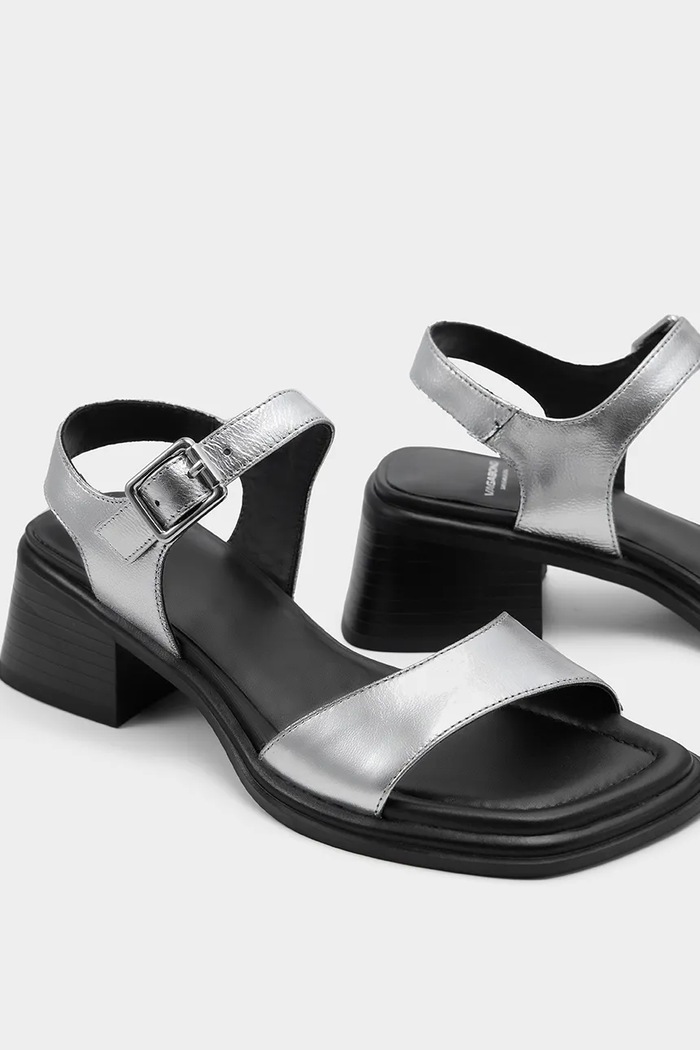 Δερμάτινα πέδιλα Vagabond Shoemakers INES 5911.083.79 ασημί