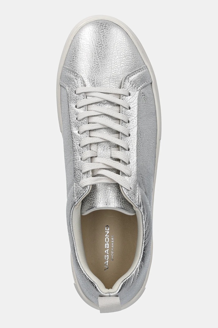 Vagabond Shoemakers sneakersy skórzane ZOE PLATFORM srebrny 5927.183.79