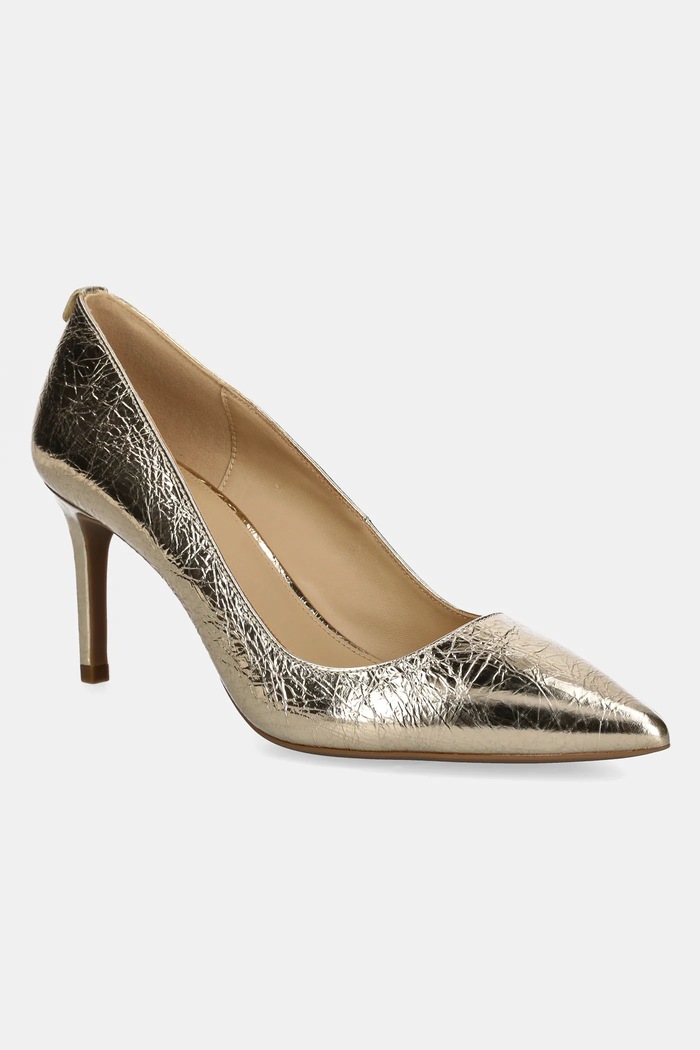 Kožené lodičky MICHAEL Michael Kors Alina 5-8 cm zlatá 40R5ALMP1M.740