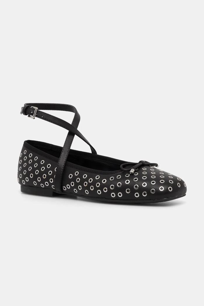 Кожени балеринки MICHAEL Michael Kors Collette черен 40R5COFP1L.001