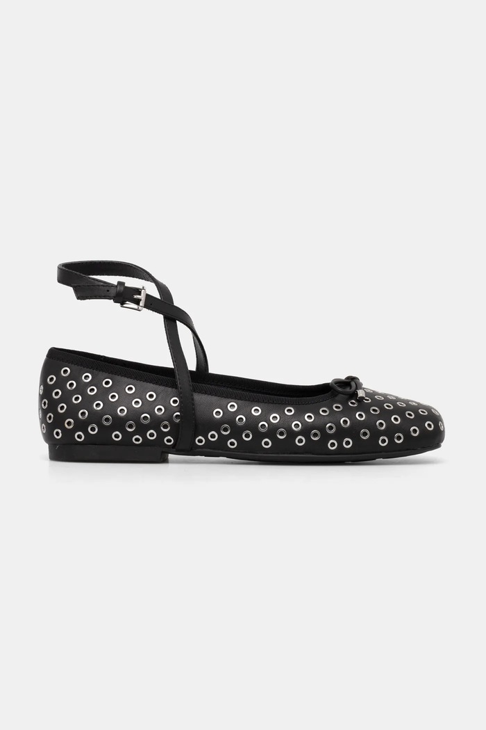 Кожени балеринки MICHAEL Michael Kors Collette 40R5COFP1L.001 черен SS25