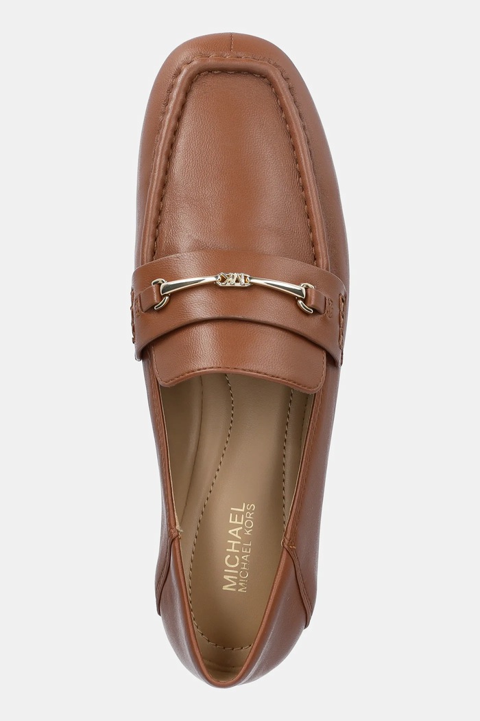 Usnjeni mokasini MICHAEL Michael Kors Lena rjava 40R5LEFP1L.230