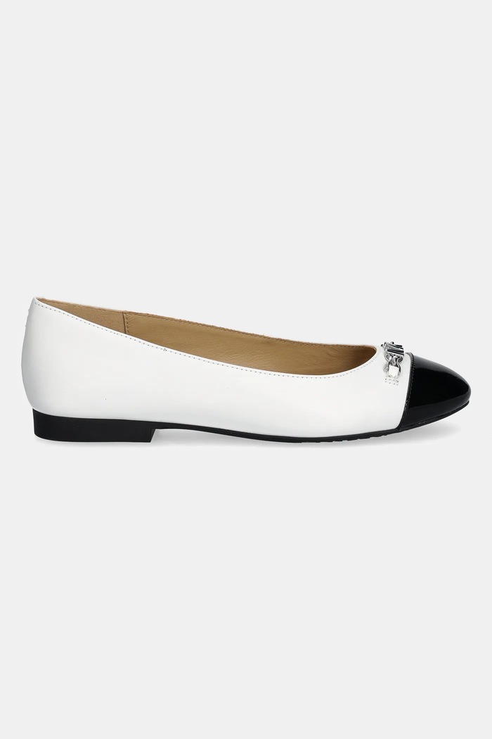 Kožené baleríny MICHAEL Michael Kors Rebecca 40F4RBFP1L.085 bílá SS25