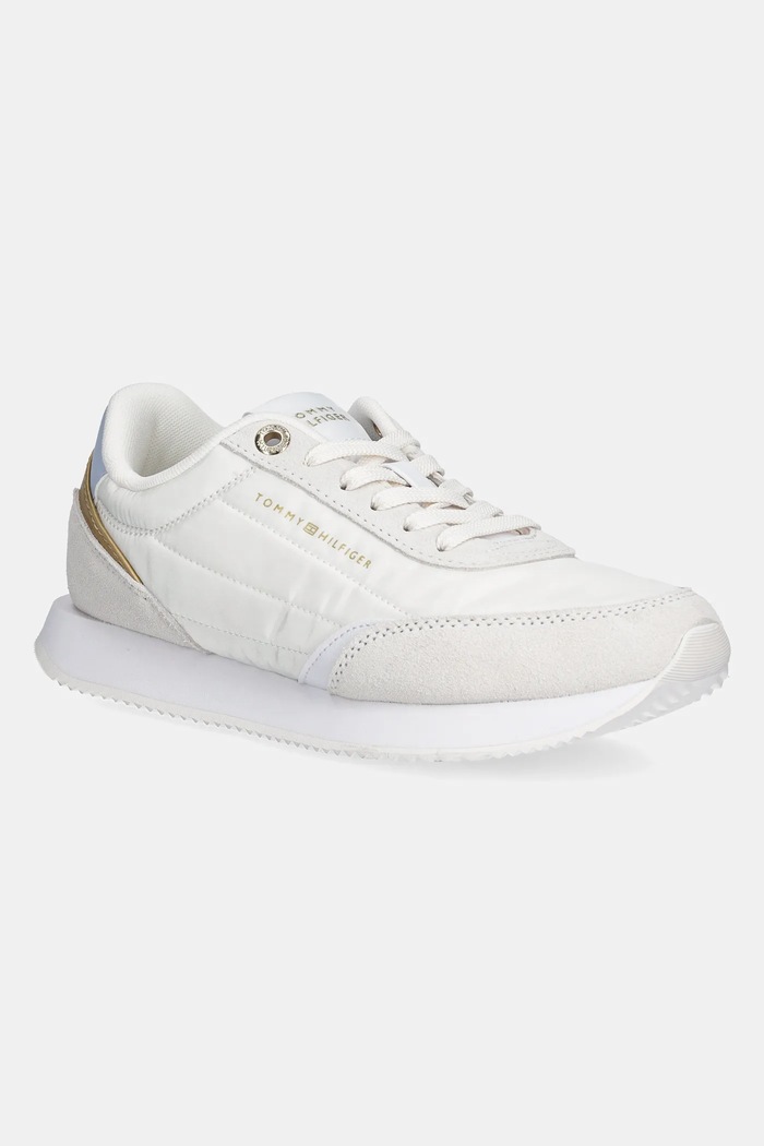 Tommy Hilfiger sneakers ESSENTIAL RUNNER piele întoarsă bej FW0FW08332