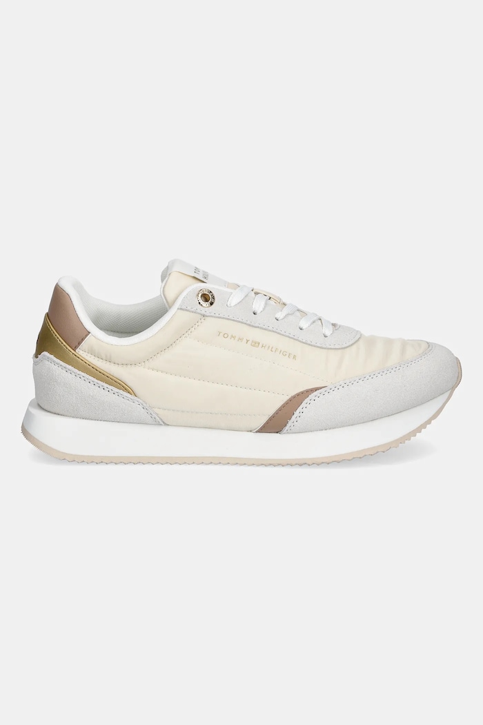 Sneakers boty Tommy Hilfiger ESSENTIAL RUNNER FW0FW08332 béžová SS25