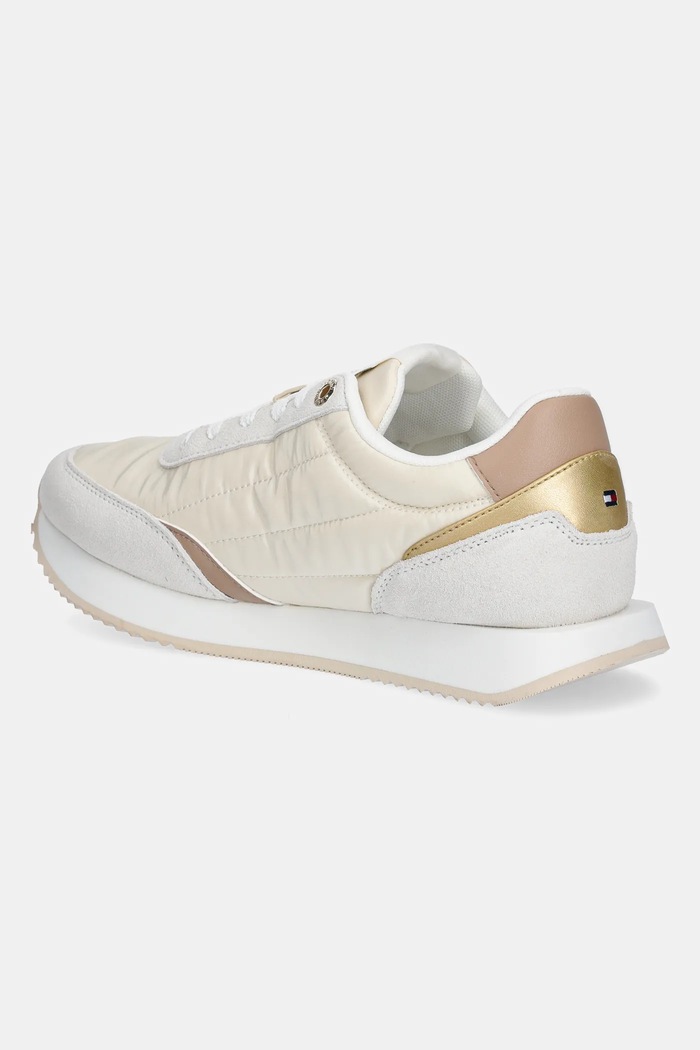 Boty Sneakers boty Tommy Hilfiger ESSENTIAL RUNNER FW0FW08332 béžová