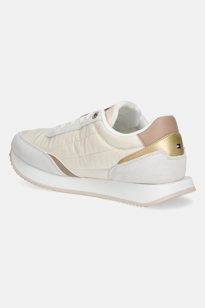 Boty Sneakers boty Tommy Hilfiger ESSENTIAL RUNNER FW0FW08332 béžová