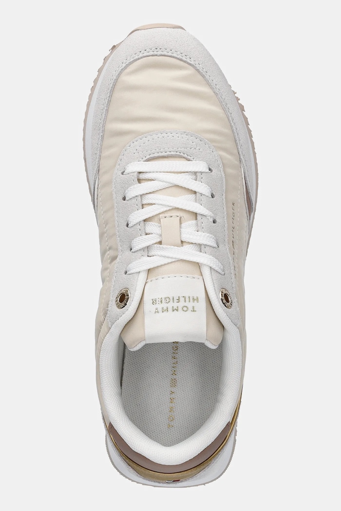 Sneakers boty Tommy Hilfiger ESSENTIAL RUNNER béžová FW0FW08332