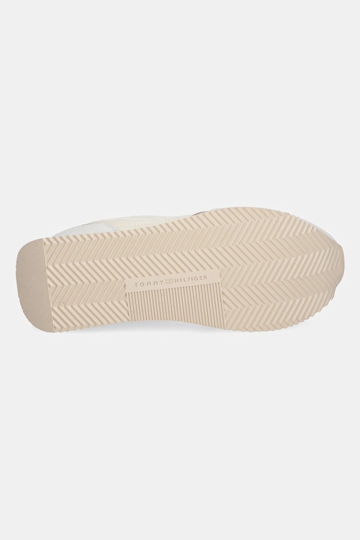 Sneakers boty Tommy Hilfiger ESSENTIAL RUNNER FW0FW08332 béžová