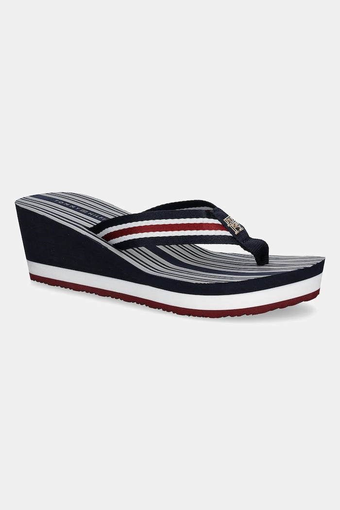 Tommy Hilfiger japonki IM PLATFORM BEACH SANDAL 5-8 cm granatowy FW0FW08371