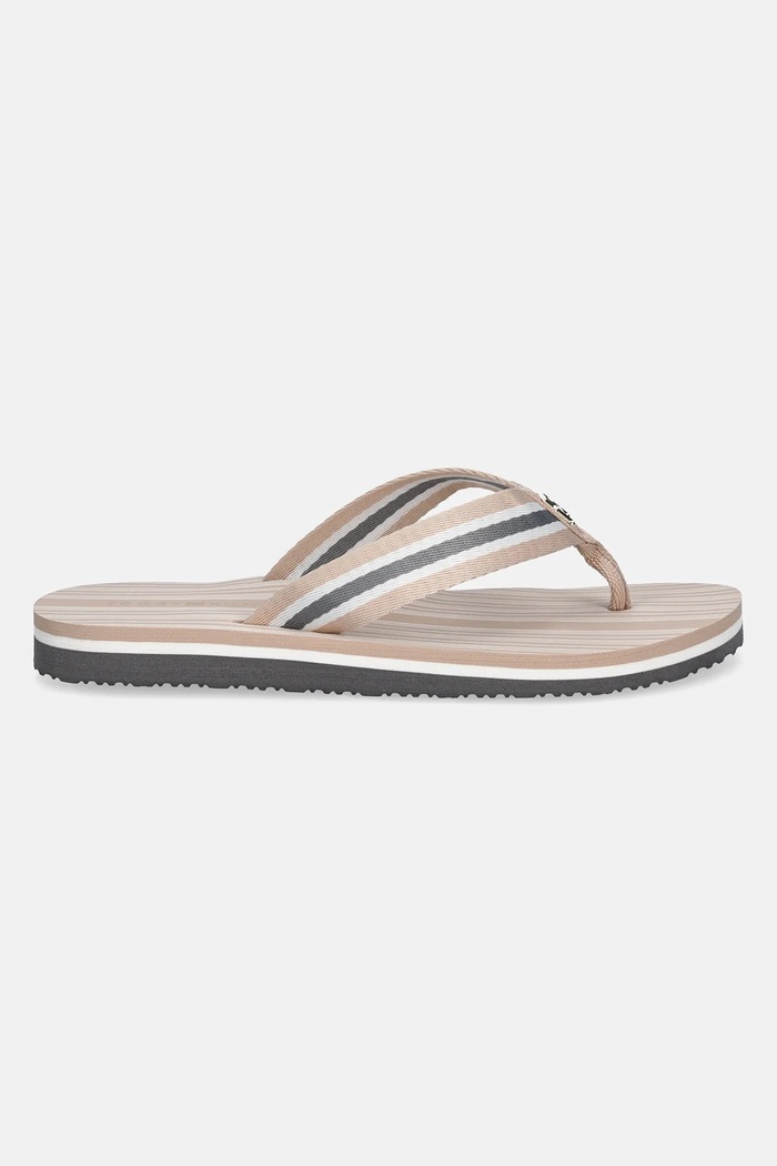 Tommy Hilfiger japonki IM TH PRINT BEACH SANDAL FW0FW08370 beżowy SS25