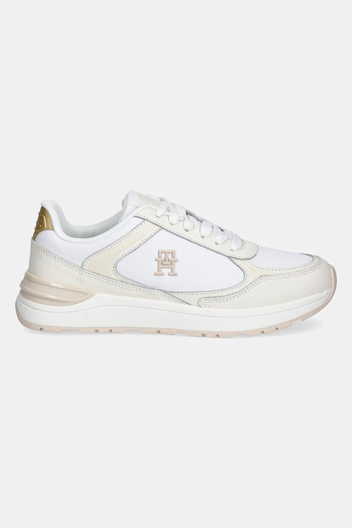 Tommy Hilfiger sneakersy skórzane CASUAL FASHION RUNNER LTHR FW0FW08325 biały SS25