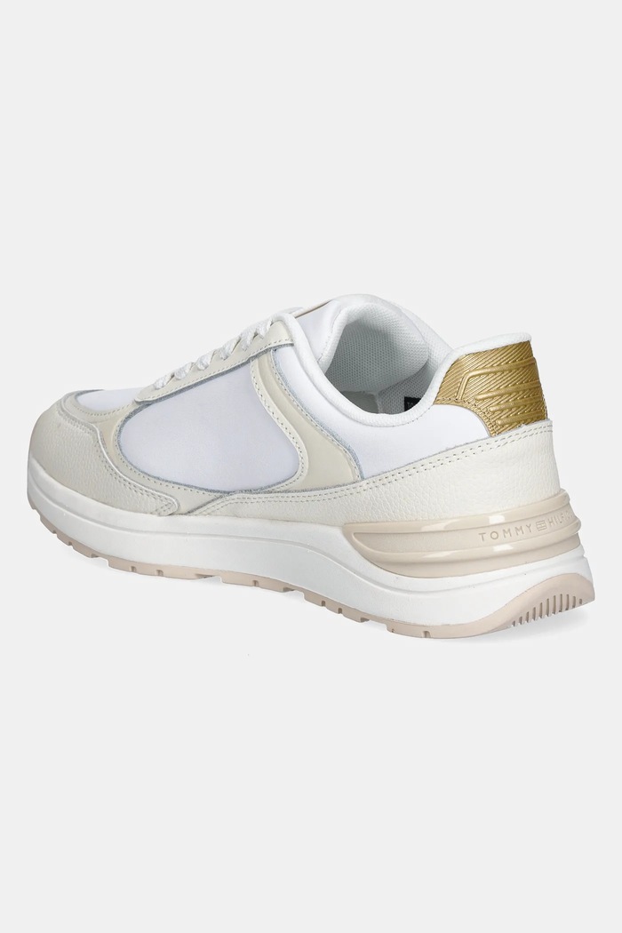 Obuwie Tommy Hilfiger sneakersy skórzane CASUAL FASHION RUNNER LTHR FW0FW08325 biały