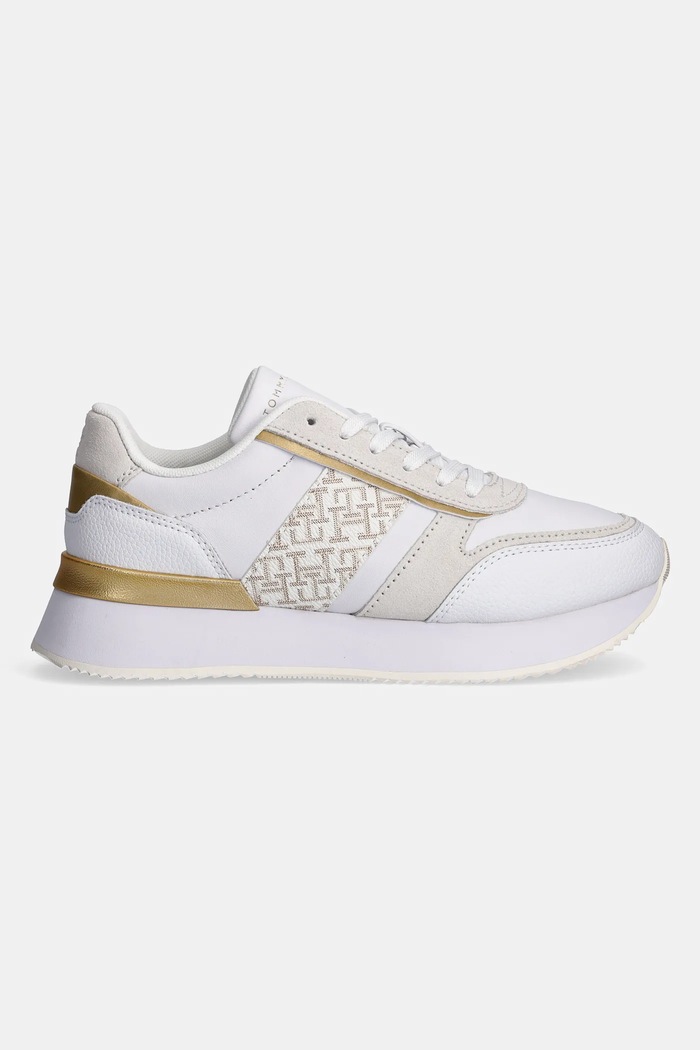 Tenisice Tommy Hilfiger LUX MONOGRAM RUNNER FW0FW08387 bijela SS25