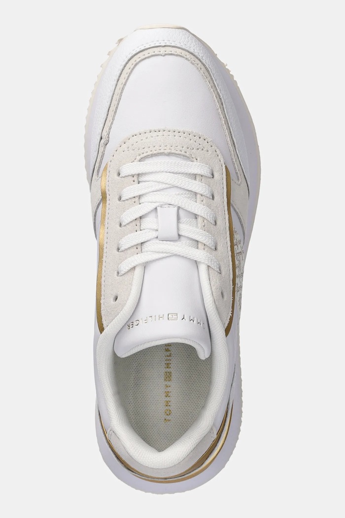 Tenisice Tommy Hilfiger LUX MONOGRAM RUNNER bijela FW0FW08387