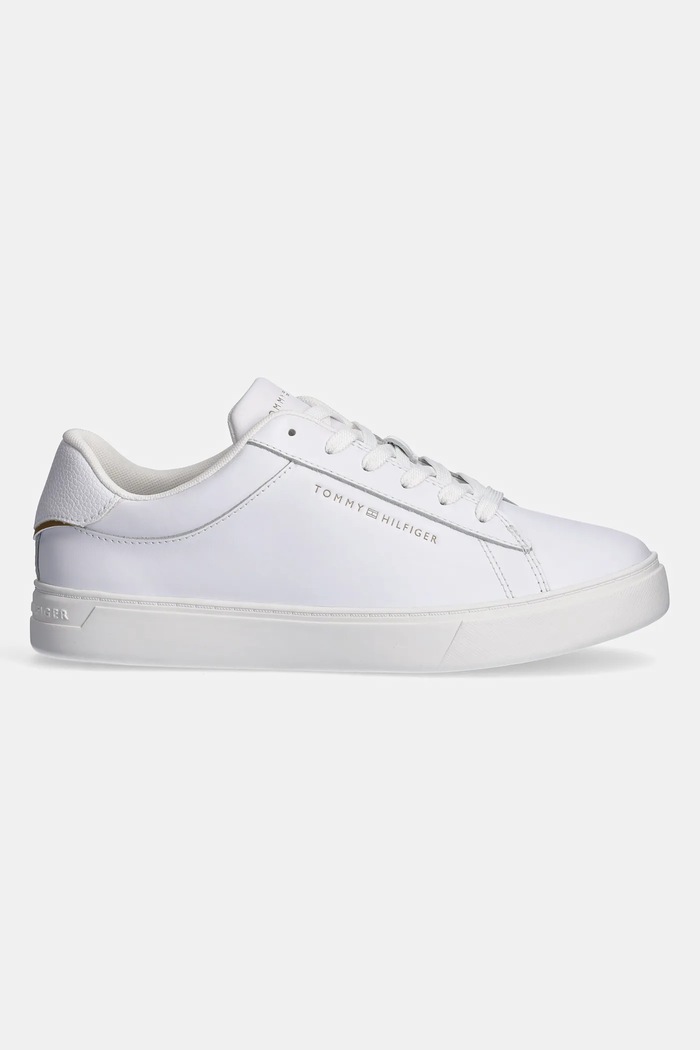 Кожени маратонки Tommy Hilfiger ESSENTIAL COURT SNEAKER FW0FW08320 бял SS25