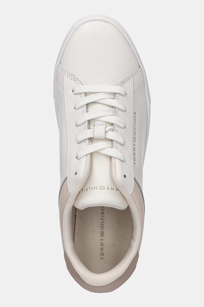 Δερμάτινα sneakers Tommy Hilfiger ESSENTIAL COURT SNEAKER μπεζ FW0FW08320