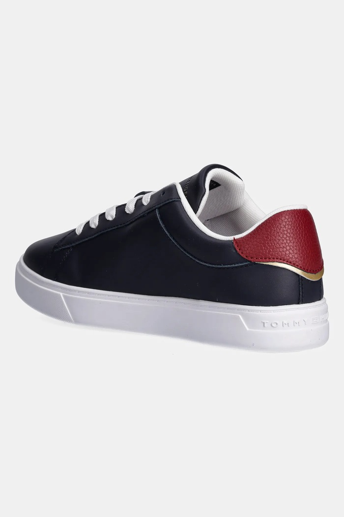 Boty Kožené sneakers boty Tommy Hilfiger ESSENTIAL COURT SNEAKER FW0FW08320 námořnická modř